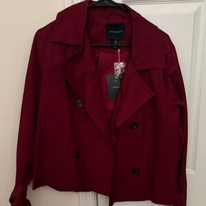 Cynthia Rowley Deep Red Trench Coat